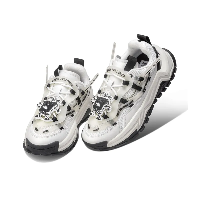 SPONGEBOB SQUAREPANTS x Daisy Fellowes Devil One Low-Top Chunky Sneakers Unisex White Black-3