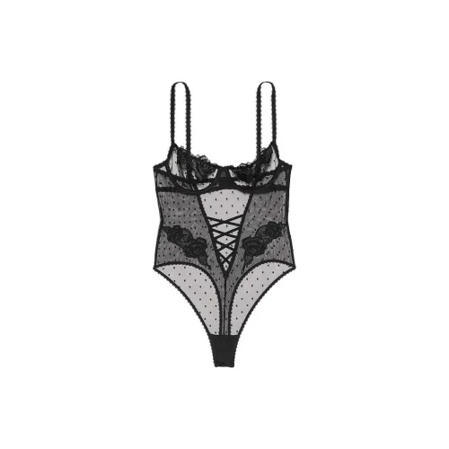 Victoria's Secret Jumpsuit Women's Black Polka Dot