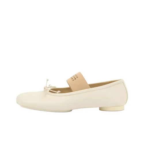 MM6 Maison Margiela Anatomic Numbers Motif Bow Detailed Ballerinas Women's