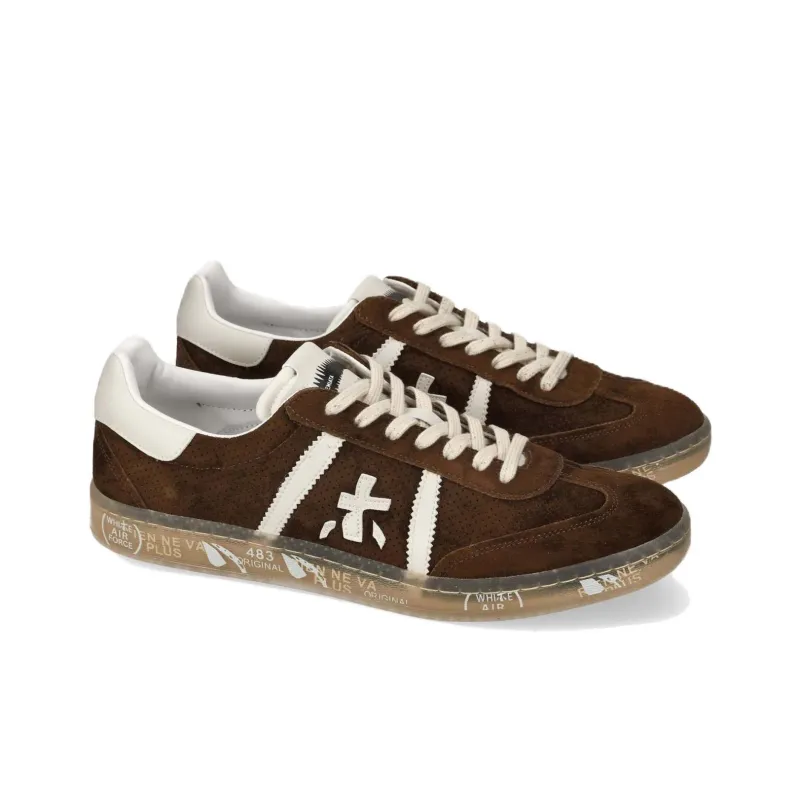 PREMIATA Bonnie Low Top Skateboard Shoes Men's Brown-3