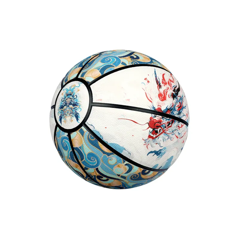 ProSelect PU Basketball White Blue Red Size 7 Street Training Competition Unisex-4