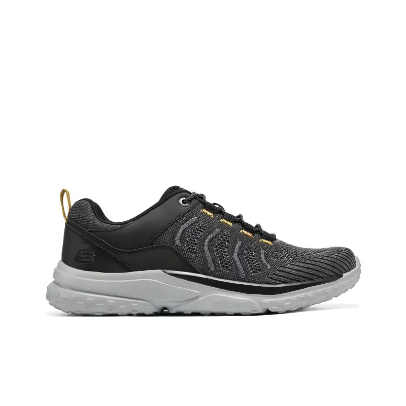 Skechers MENS USA Anti Slip Wear Resistant Low Top Casual Shoes Men's Black-1