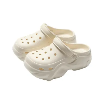 ECAC Platform Clogs For Women's, Outdoor Wear, Cute Home Closed Toe Sandals, Women's EVA Beach Slippers