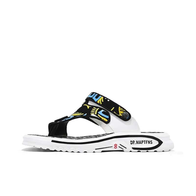 Bull Charm Rubber Sole Abrasion-Resistant Flip Flops Men's-6