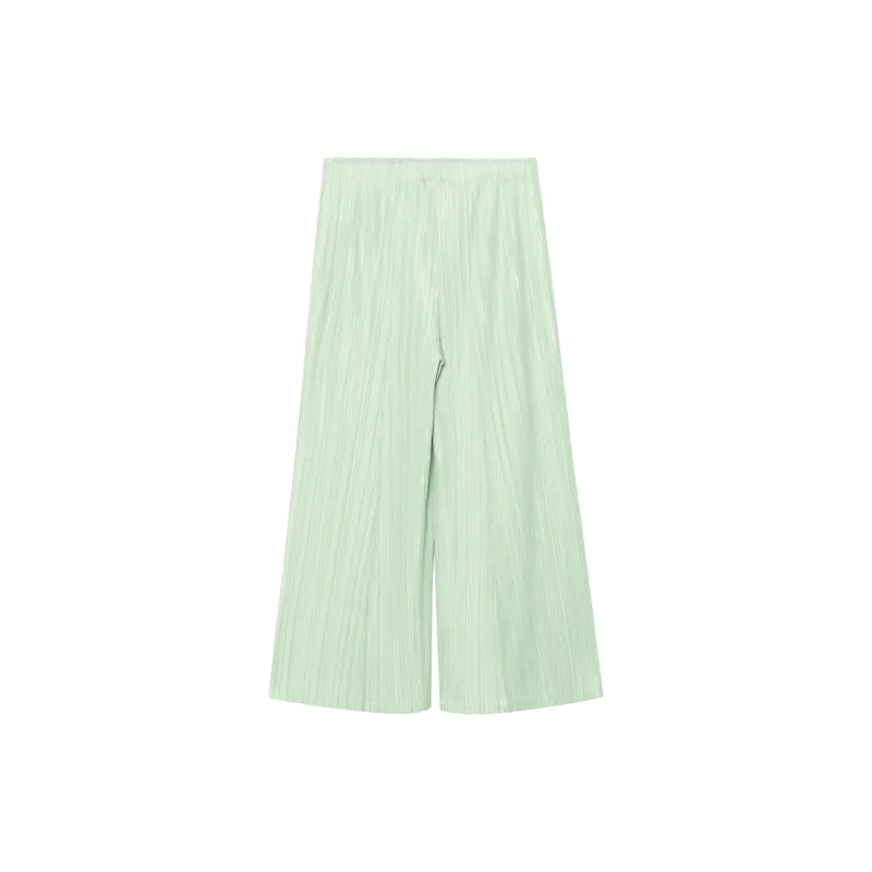 PLEATS PLEASE ISSEY MIYAKE SS24 Casual Pants Women's Light Green-1
