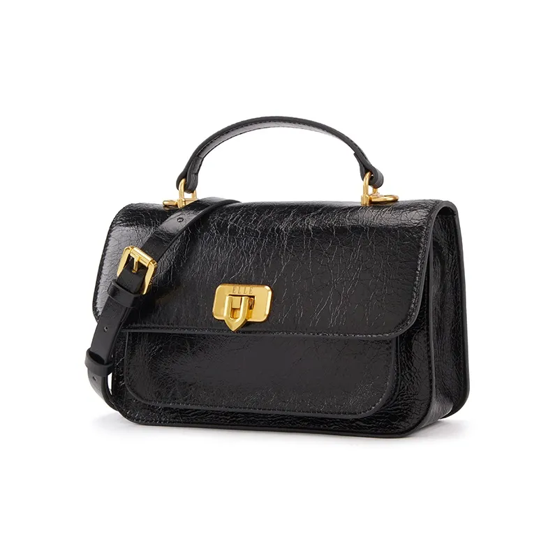 ELLE Cow Leather Handbag Medium Size Women's Multicolor-1