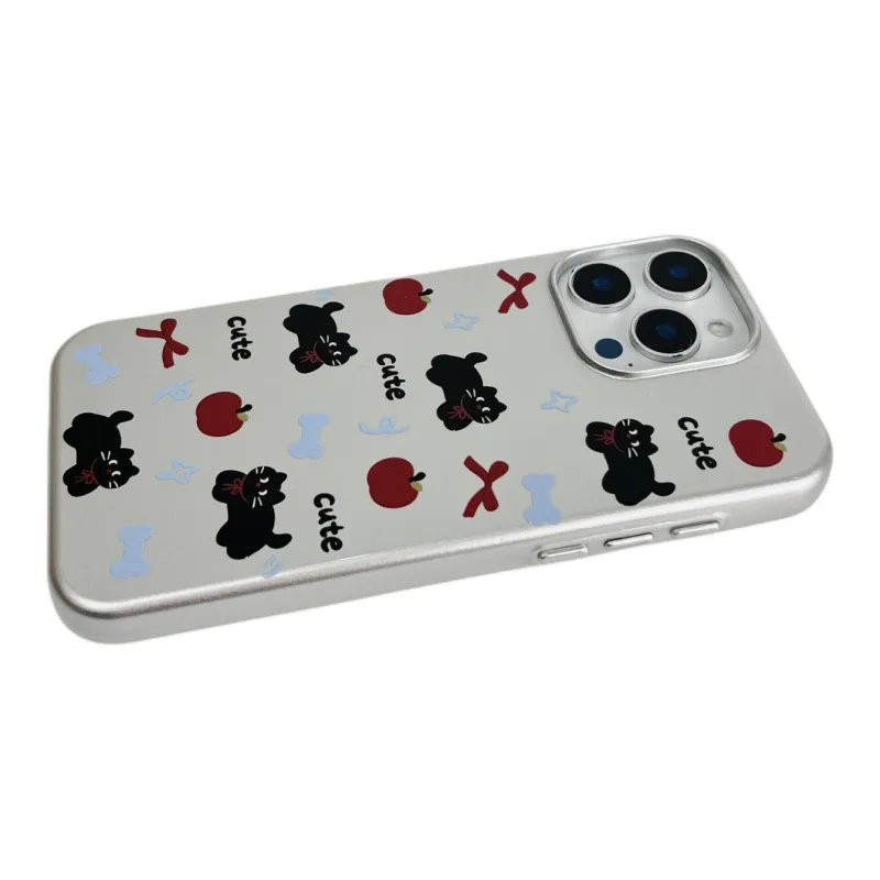 Sopi TPU Material Full Screen Apple Black Cat Phone Cases Compatible With IPhone 16/15 Pro Max/Apple 13/14 Pro/Max-3
