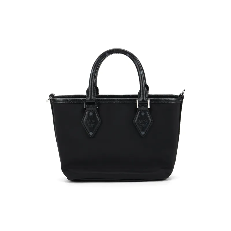 MCM Aren Recycled Nylon Tote Bag Shopping Bag Crossbody Handbag Extra Mini Women's Black-2