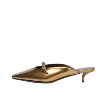 MaxMara Wrap-toe Slippers Women's Gold