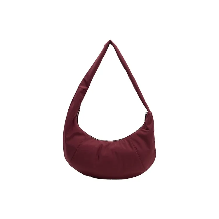 URBAN REVIVO Fabric Crossbody Bag, Shoulder Bag Tubas Women's Red Brown/Cool Gray-2