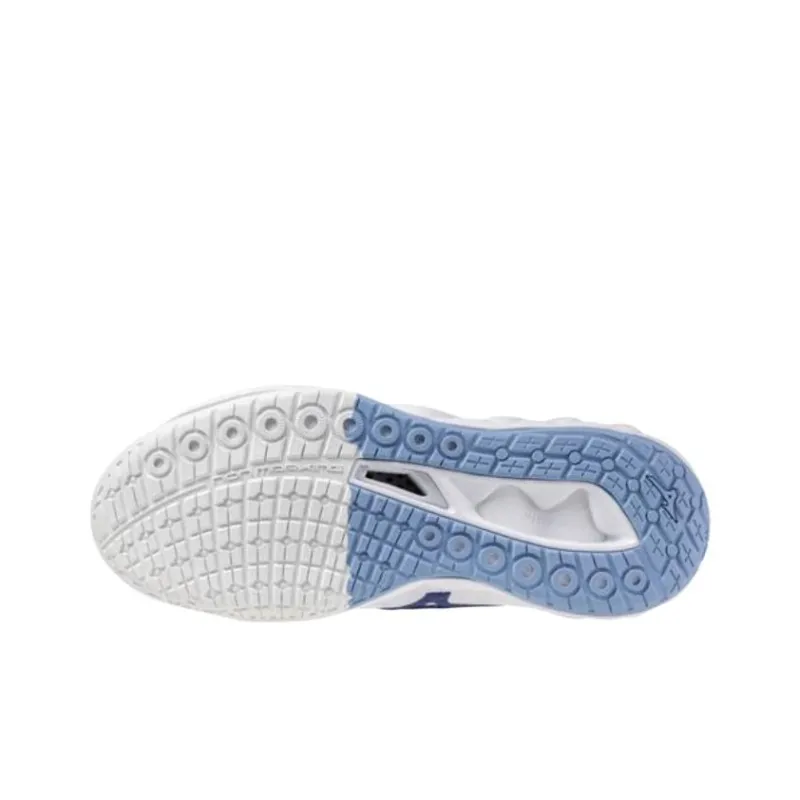 Mizuno Wave Luminous Cushioned Slip-Resistant Abrasion-Resistant Low-Top Training Shoes Women's White Blue-4