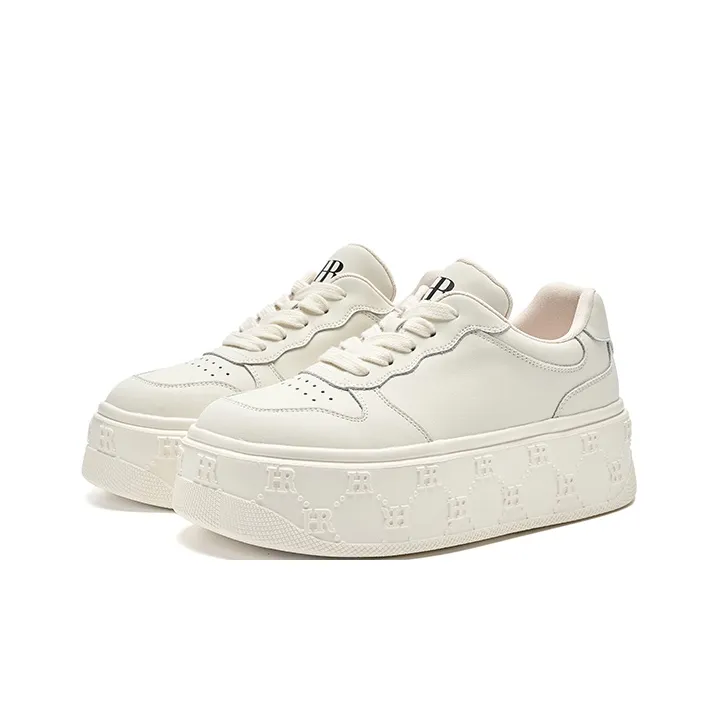 HR Low-Top Skateboard Shoes Women's Beige-2