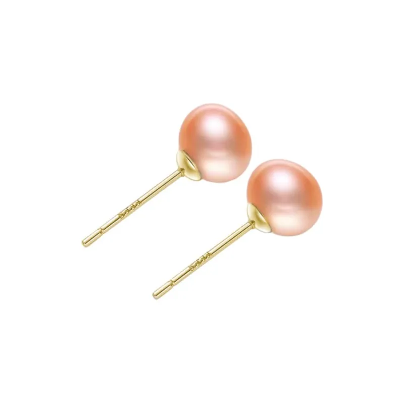Rhymes S999 Silver Stud Earrings Women's-5