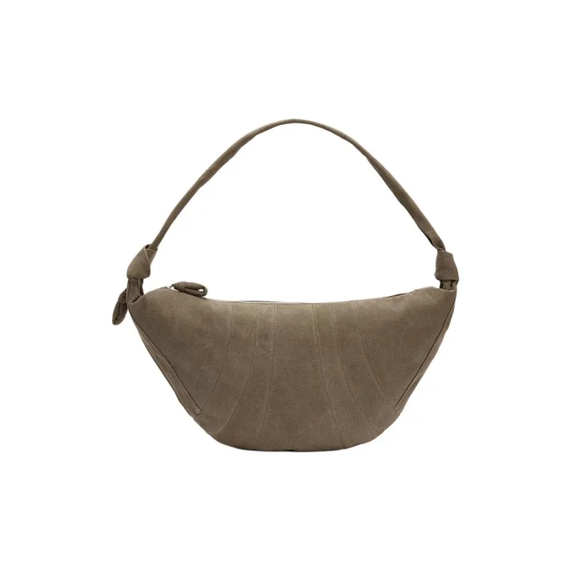 Lemaire Cotton Croissant Bag, Shoulder Bag, Crossbody Bag Tubas Women's Brown-0