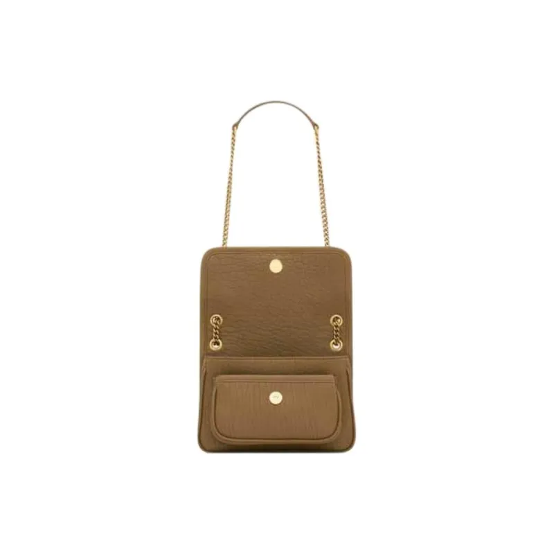 SAINT LAURENT Niki Sheepskin Crossbody Bag, Shoulder Bag Mini Women's Dark Cork-2