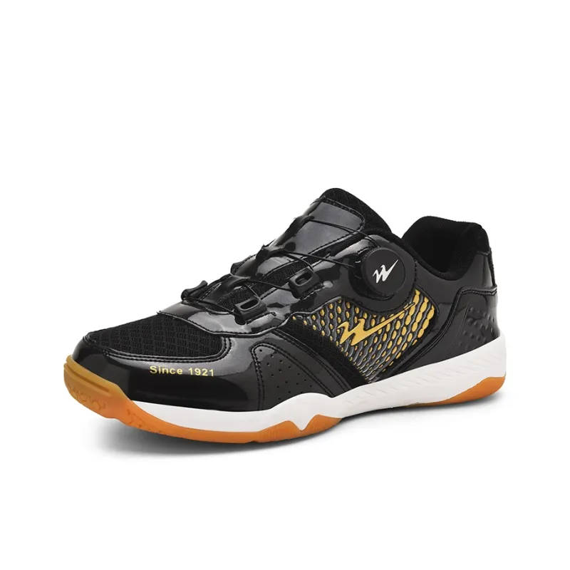 Binary Shock Absorbers With Slip Resistant And Abrasion Resistant Properties Low Top Training Shoes Unisex Black Gold-1