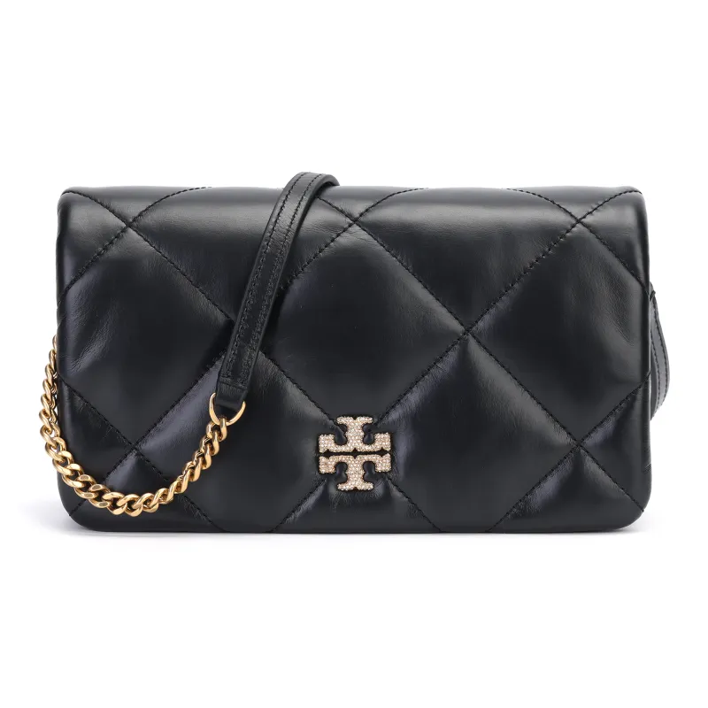 TORY BURCH Kira Nappa Leather Crossbody Bag, Shoulder Bag Women's Black-0