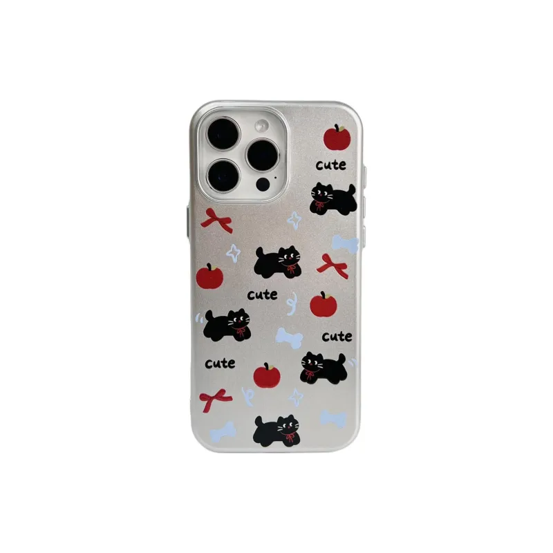 Sopi TPU Material Full Screen Apple Black Cat Phone Cases Compatible With IPhone 16/15 Pro Max/Apple 13/14 Pro/Max-0