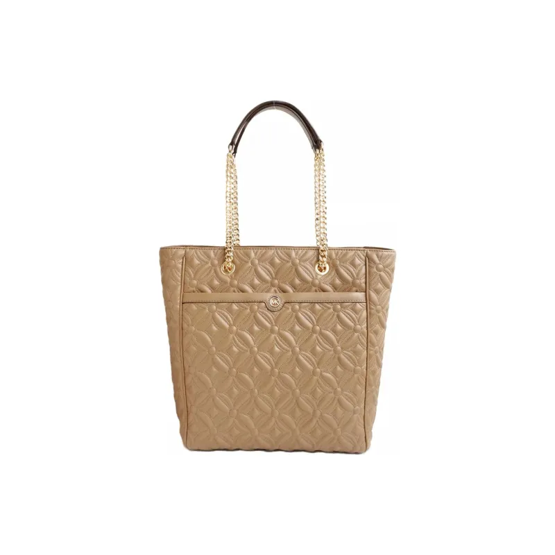 MICHAEL KORS Leather Tote Bag Shopping Bag Shoulder Bag Handbag Women's Light Brown-4
