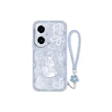 Lavender Gray-DW Glitter Blessing Gourd Gray+Floral Bracelet