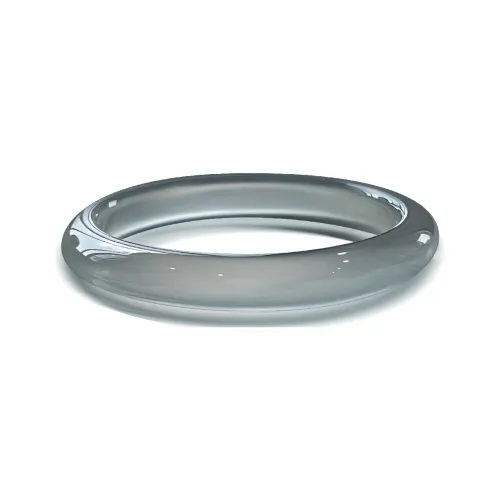 Artisan Lock Heart Jade Chalcedony Bangles Women's