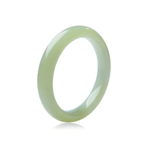 Artisan Lock Heart Jade Bangles Green Jade Women's