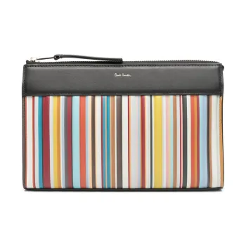 Paul Smith Signature Stripe Zip Up Clutch Bag