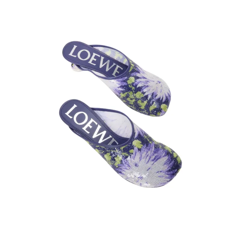 LOEWE Toy Slip Resistant Closed Toe Slippers 4.5cm Women's Purple-3