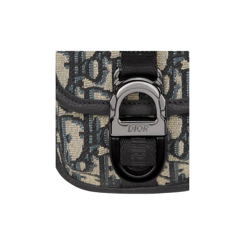 DIOR 8 Cotton With Technical Fabric Earphone Case Unisex Beige & Black-4