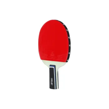 PEAK Double Sided Inverted Rubber Solid Wood Ping Pong Paddles Unisex Shakehand Grip Penhold Grip Red/Black Single Grip
