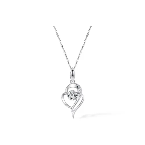 Hurry That Year S999 Fine Silver Moissanite Necklaces Women's