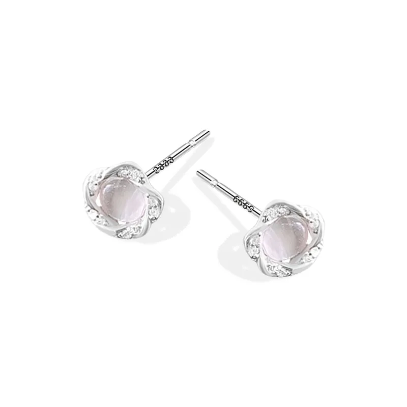 ETAHLOVE Sterling Silver Stud Earrings Women's Couple's Date Girlfriend Birthday Surprise Anniversary Commemoration-0