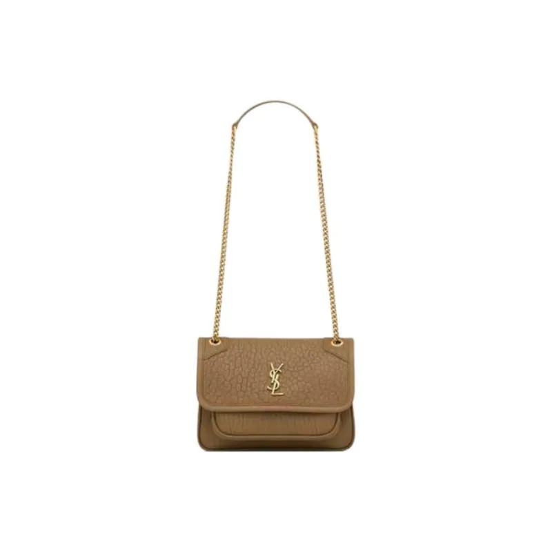 SAINT LAURENT Niki Sheepskin Crossbody Bag, Shoulder Bag Mini Women's Dark Cork-0