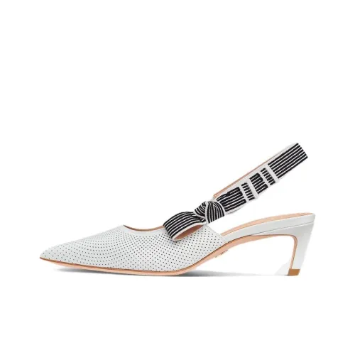 DIOR Toujours Slim Heel High Heels 5cm Women's White