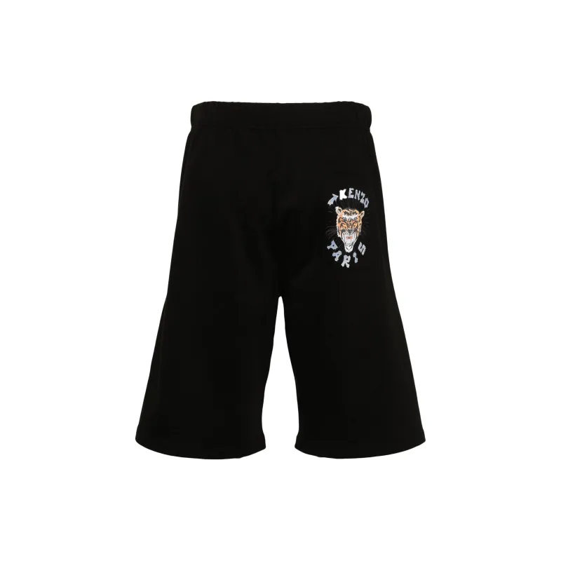 KENZO Drawn Varsity Logo Printed Track Shorts-1