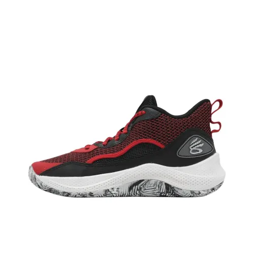 Under Armour Curry 3Z 24 Anti Slip Wear Resistant Mid Top Basketball Shoes Men's Black Red