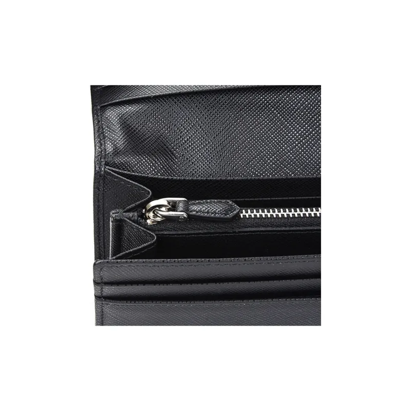 PRADA Cow Leather Evening Party Bag With Wallet Clutch Regular Women's Black-4