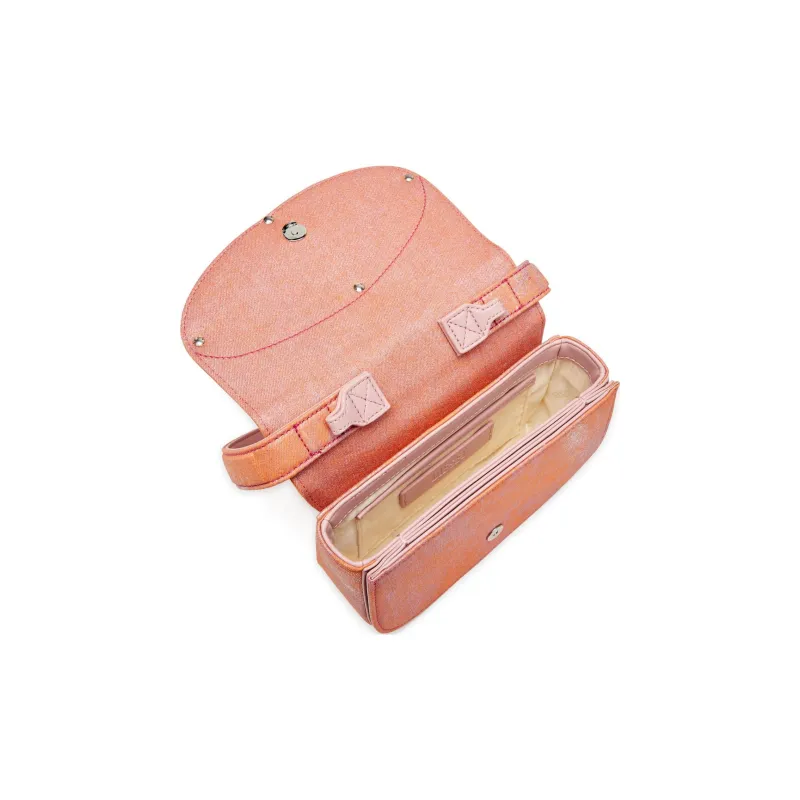 DIESEL Cotton Portable Crossbody Bag Shoulder Bag Women's Pink-4