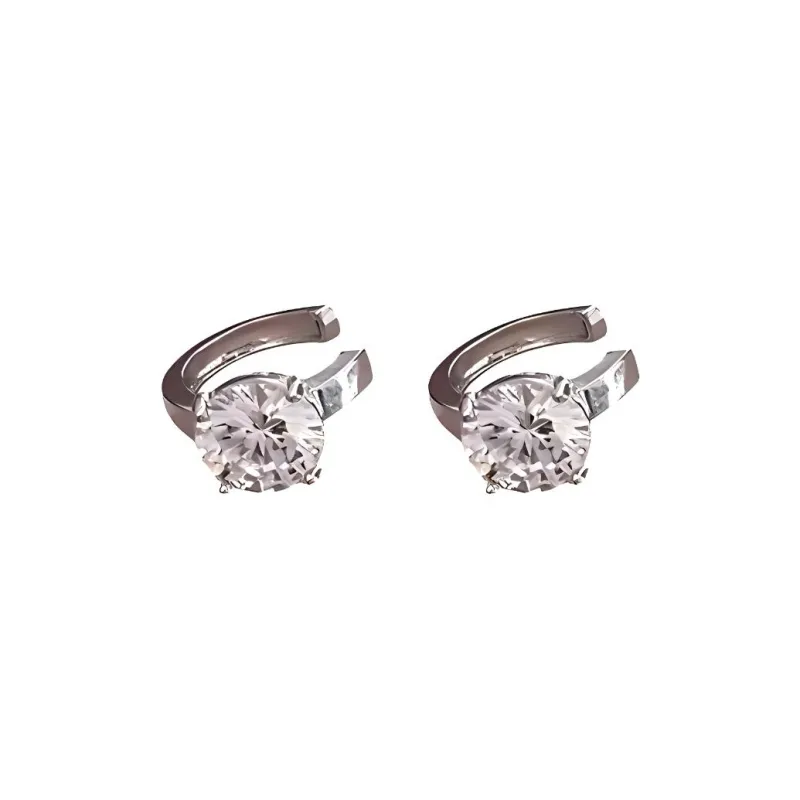 QIANFANGDAHUANGYE Zircon Clip On Earrings Women's-0