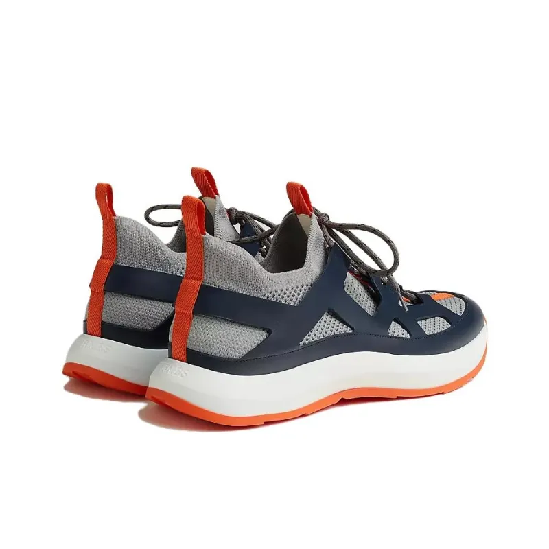 HERMES Katana Low Top Casual Shoes Men's Gray Blue-2