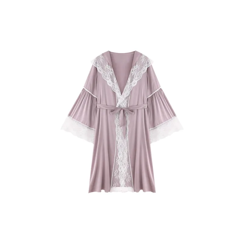 O'MESIK Bath Robes Women's Cameo Brown-0