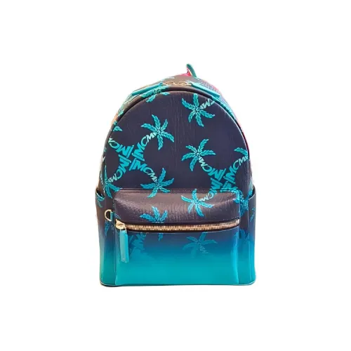 MCM Artificial Leather Backpack Men's Blue
