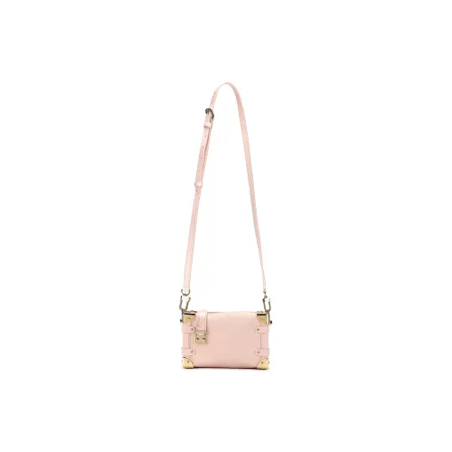 LOUIS VUITTON SIDE TRUNK Cow Leather Crossbody Bag Shoulder Bag Handbags Small Size Women's Pink