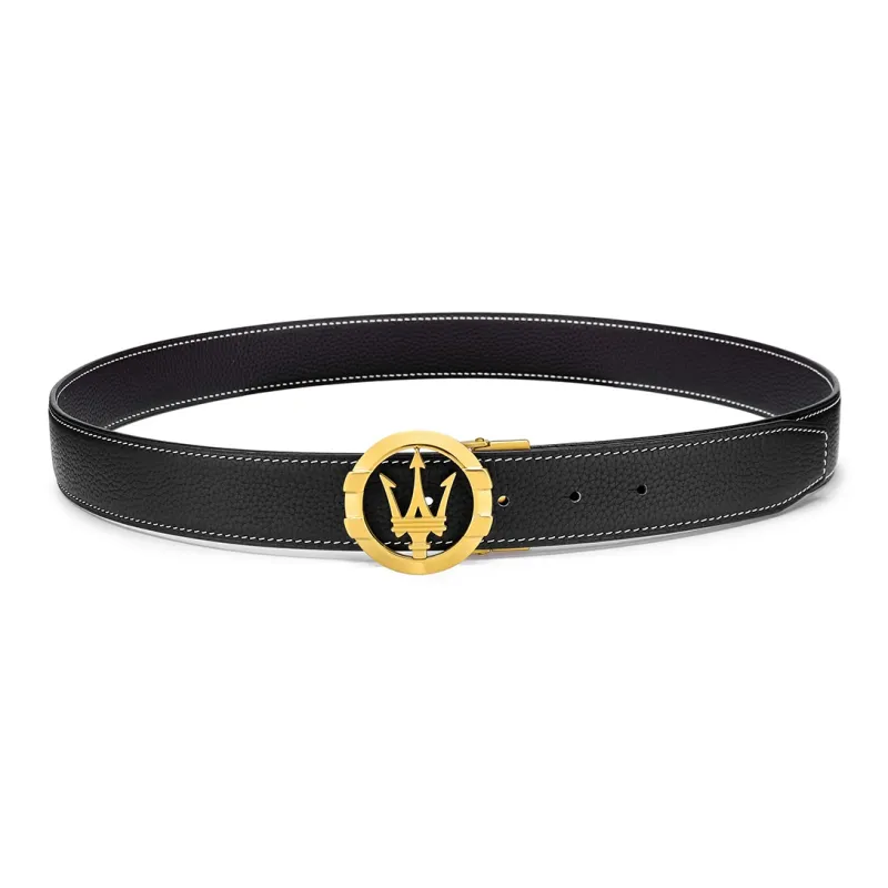 Maserati Top Grain Cow Leather Belts Men's Width 3.4cm-7