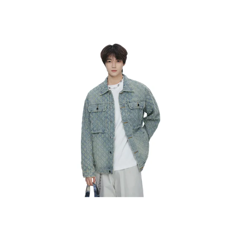WARNING LIGHT Denim Jacket Unisex-0