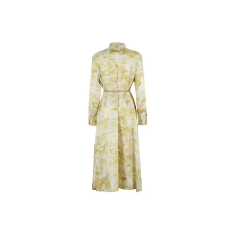 MaxMara Studio Svelto All Over Patterned Belted Dress-1