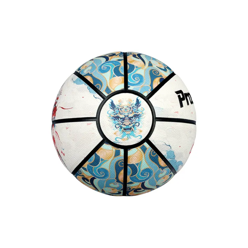 ProSelect PU Basketball White Blue Red Size 7 Street Training Competition Unisex-3