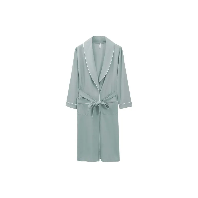 Cotton Gene Pajama Robe Women's Light Green-0