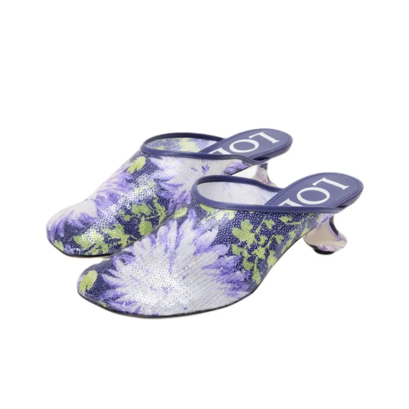 LOEWE Toy Slip Resistant Closed Toe Slippers 4.5cm Women's Purple-2