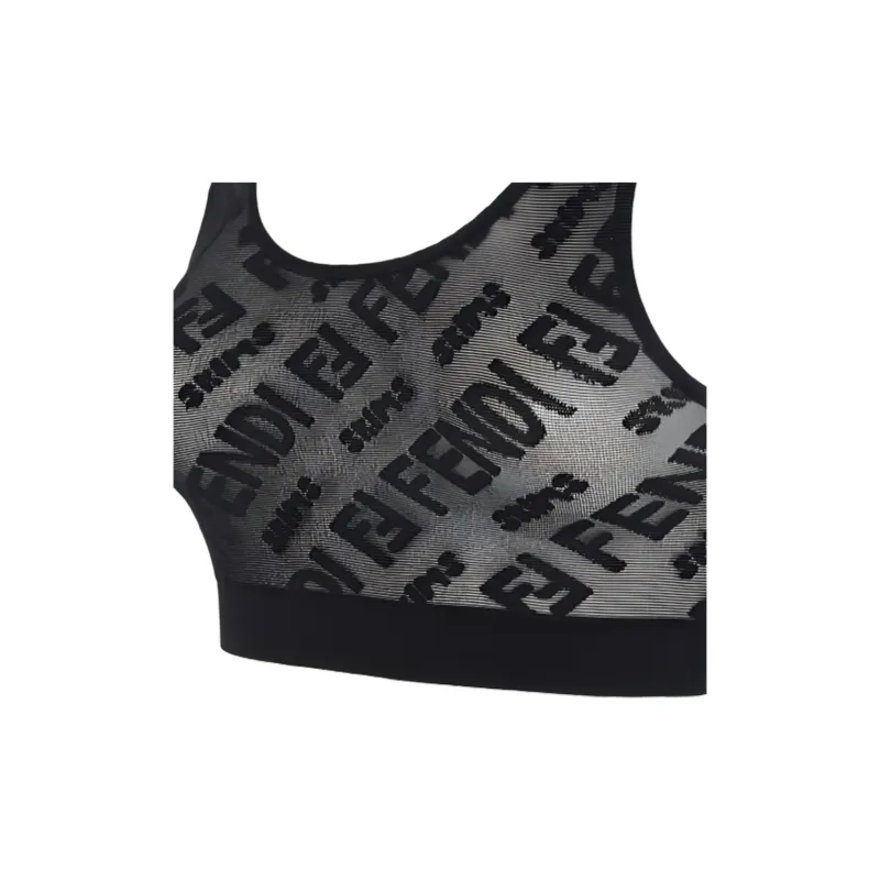 FENDI X Skims Hosiery Bralette Black-2